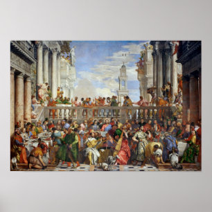 Casamento em Cana por Paolo Veronese - Poster