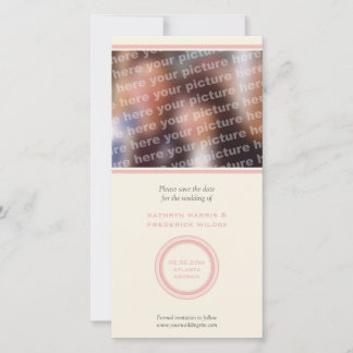 Casamento em círculo cor-de-rosa salve o anúncio d