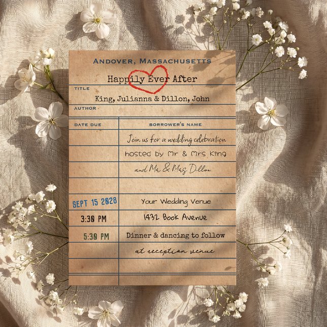 Casamento em estilo de cartão de checkout de bibli (Criador carregado)