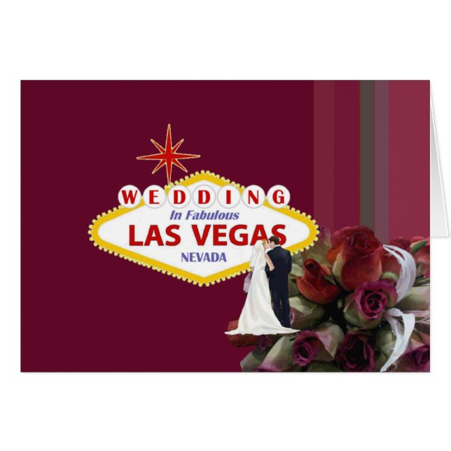 Casamento Em Fabuloso Cartão Las Vegas (Frente Horizontal)