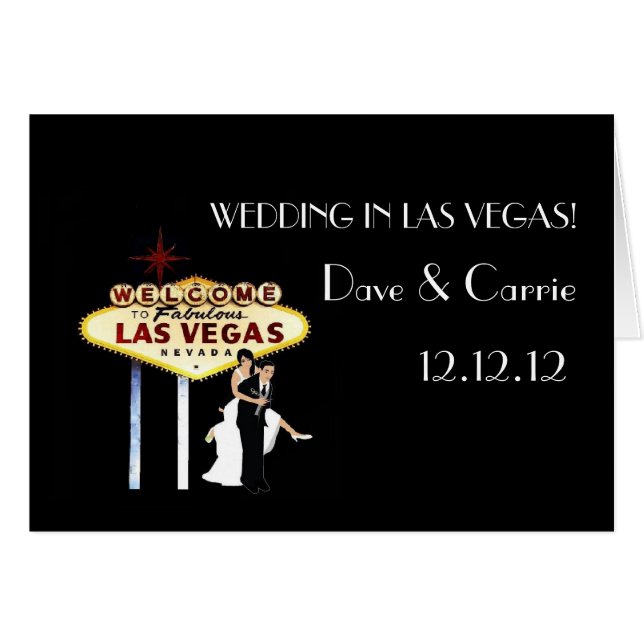 CASAMENTO EM LAS VEGAS! Cartão (Frente Horizontal)