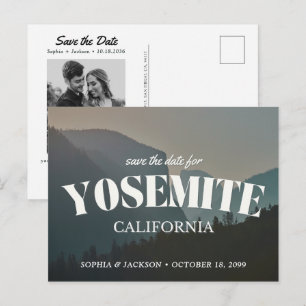 Casamento em Yosemite Cartão Postal Save the Date 
