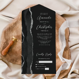 Casamento Escuro Prata Preto Ágata