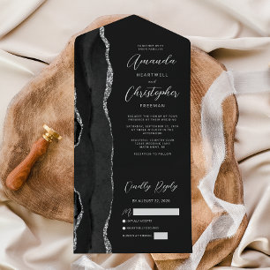 Casamento Escuro Prata Preto Ágata
