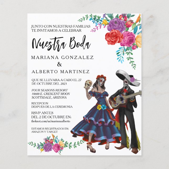 Casamento Espanhol Nossa Boda Dia dos Mortos (Frente)