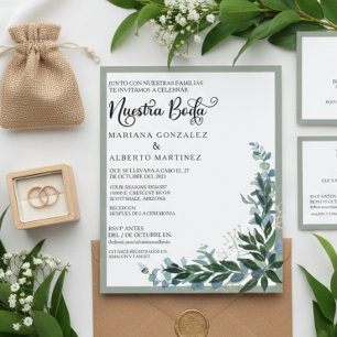 Casamento Espanhol Nossa Noiva RSVP Eucalipto 