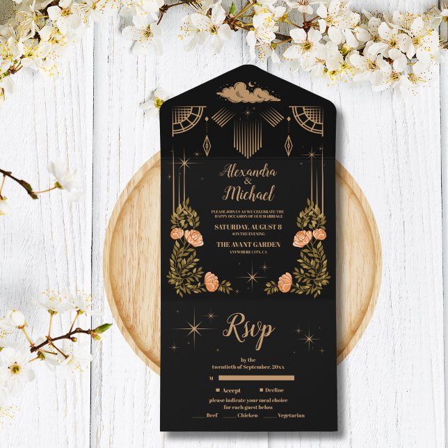 Casamento Estrelas Preto Meia-Noite Celestial (Criador carregado)