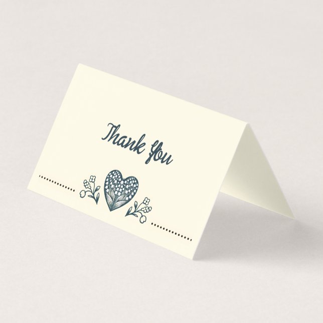 Casamento Eterno Blooms Obrigado Cartões (Frente)