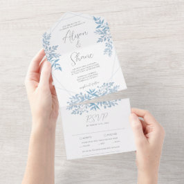 Casamento Eucalipto Azul Tudo Em Um Convite