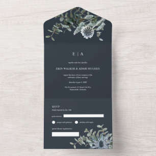 Casamento Eucalyptus com Aquarela Azul