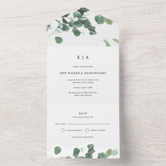 Casamento Eucalyptus Com Aquarela Botânica (Interno)