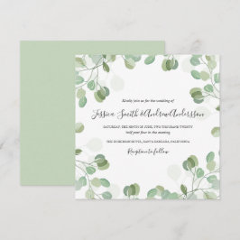 Casamento Eucalyptus Convite Greenery Rustic Boho