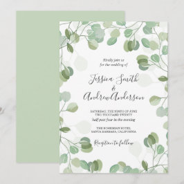Casamento Eucalyptus Convite Greenery Rustic Boho