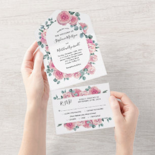 Casamento Eucalyptus Dusty Rose Watercolor