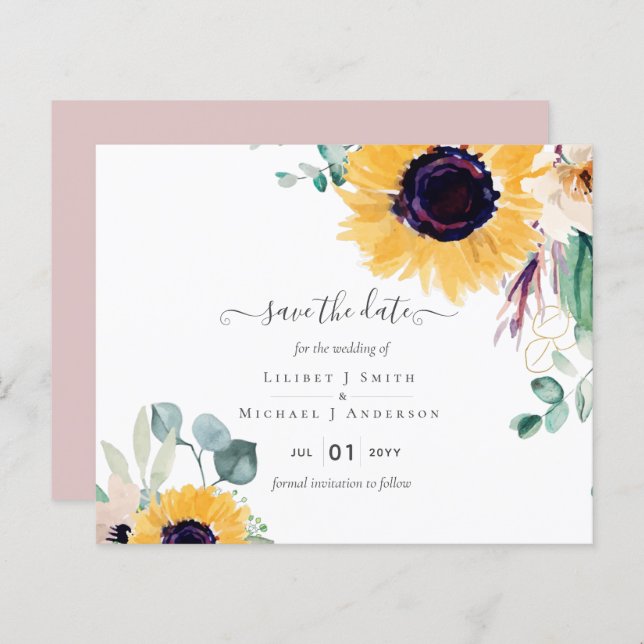 Casamento Eucalyptus Greenery (Frente/Verso)