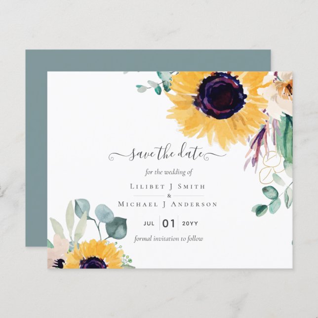 Casamento Eucalyptus Greenery (Frente/Verso)