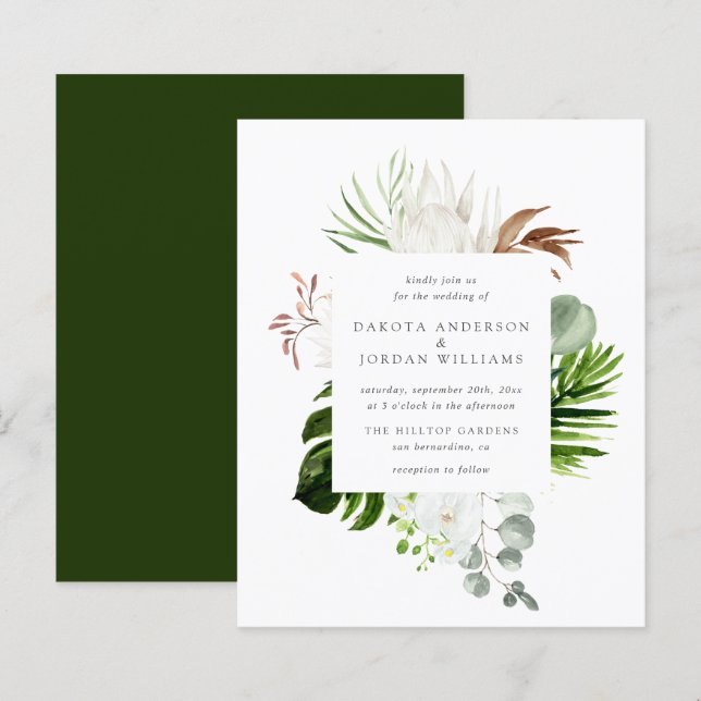 Casamento Eucalyptus Greenery (Frente/Verso)