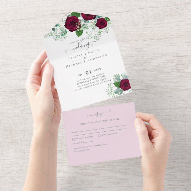 Casamento Eucalyptus, Rosa da Borgonha (Aba destacável)