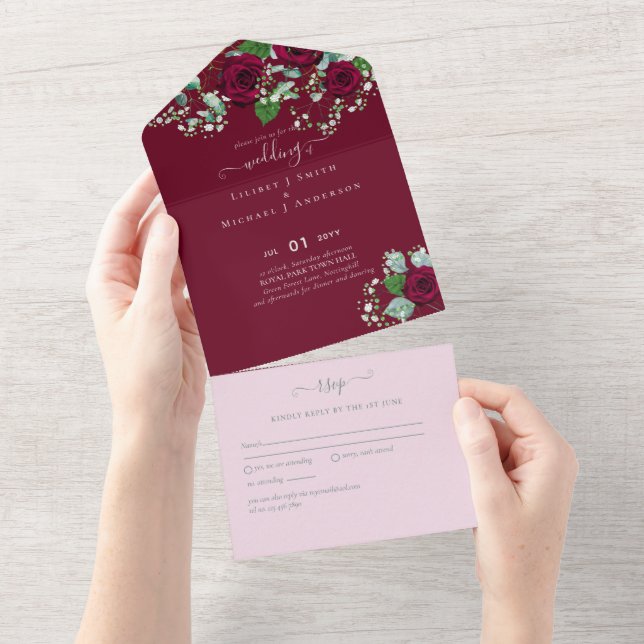 Casamento Eucalyptus, Rosa da Borgonha (Aba destacável)