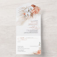 Casamento Exótico Terracotta Flores e Pampas