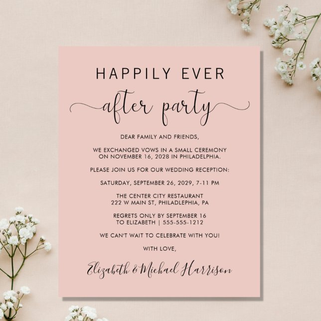 Casamento Feliz De Todos Os Dias Após O Convite De (An affordable wedding announcement + reception invitation without compromising on quality or design)