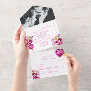 Casamento feliz para sempre em rosa estoque de aqu