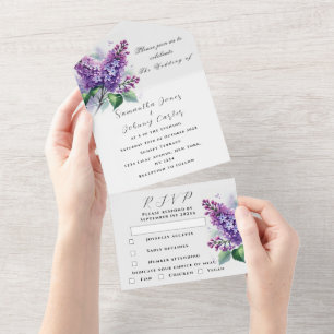 Casamento Floral A Lilás Botânico Púrpura A