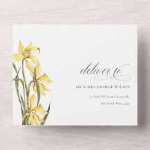 Casamento Floral Amarelo-Amarelo-Elegante Daffodil