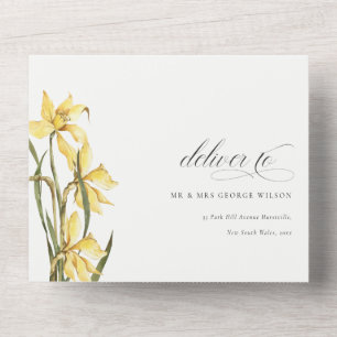 Casamento Floral Amarelo-Amarelo-Elegante Daffodil