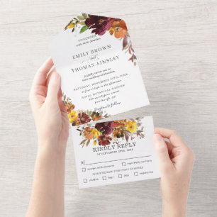 Casamento Floral Amarelo-Laranja-Rústico