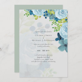 Casamento Floral Azul com Dusty