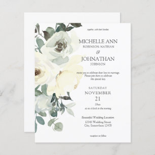 Casamento Floral Azul e Branco Dusty