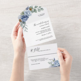 Casamento Floral Azul Empoeirado