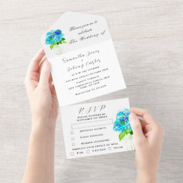 Casamento Floral Azul Hydrangea