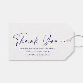 Casamento Floral Azul, Obrigado, Etiqueta