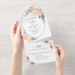 Casamento Floral Azul Pessegueiro Dourado Pessegue