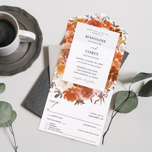 Casamento Floral B Vermelho e Laranja (Criador carregado)