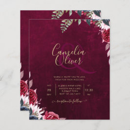 Casamento Floral Berry Wine