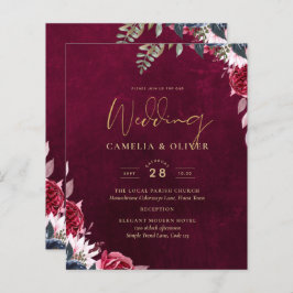 Casamento Floral Berry Wine