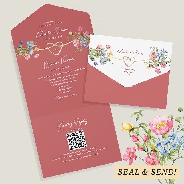 Casamento Floral Boho Coral (Criador carregado)