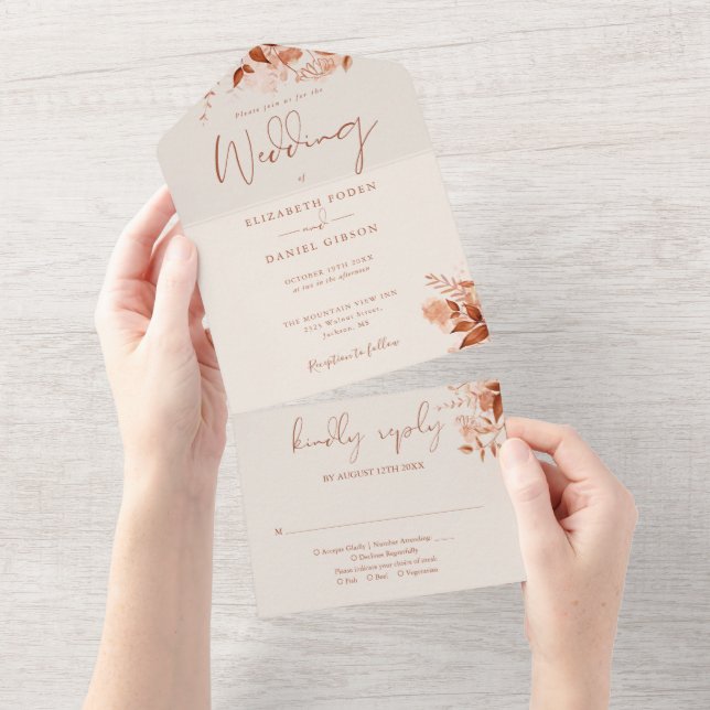 Casamento Floral Boho de Outono Rústico (Tearaway)