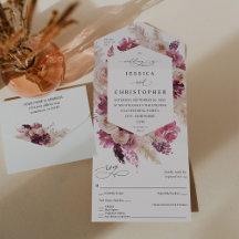 Casamento Floral Boho Pink Pampas Grass
