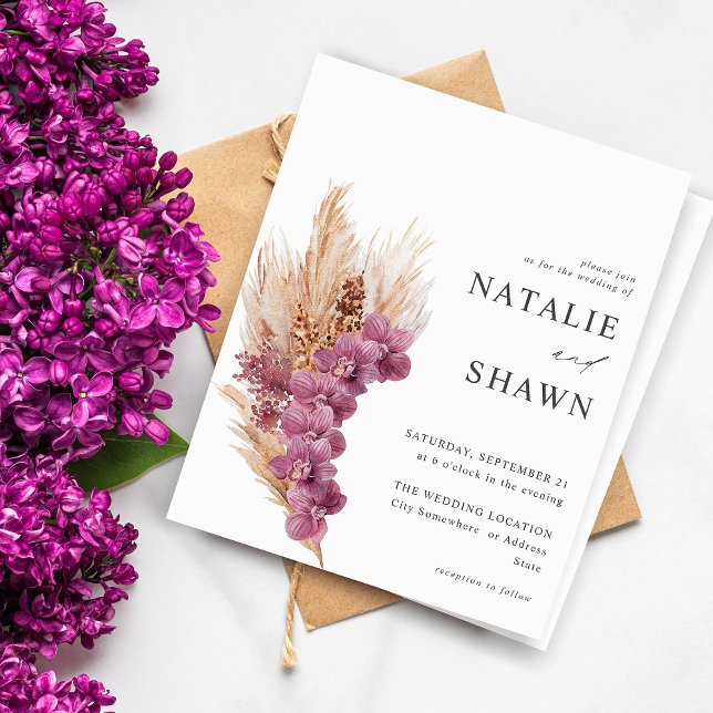 Casamento Floral Boho Púrpura do Orçamento (Criador carregado)