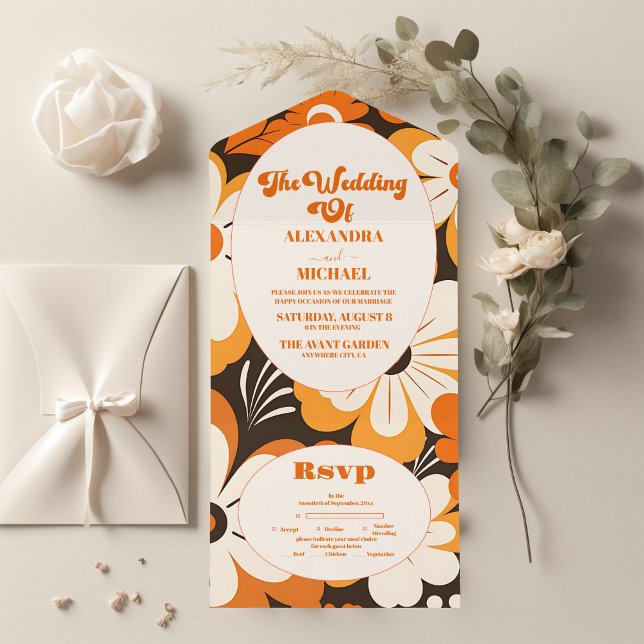 Casamento Floral Boho Retro (Criador carregado)
