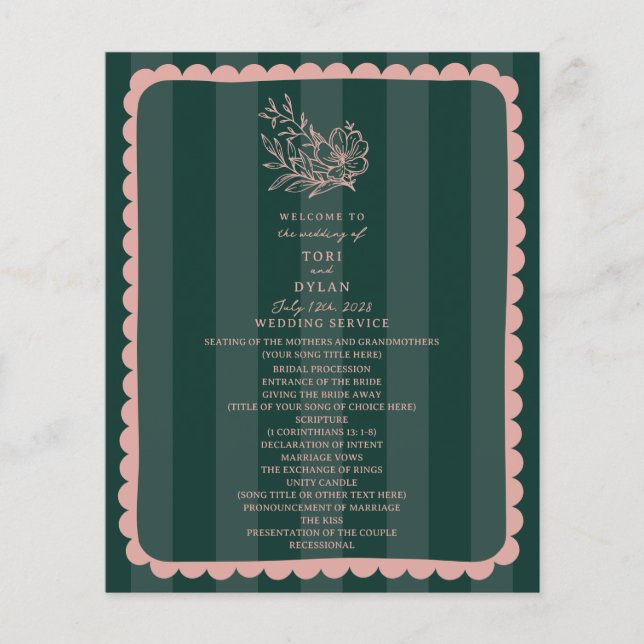 Casamento Floral Botânico de Greve Verde (Frente)
