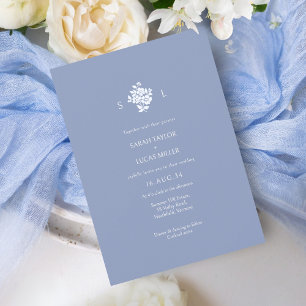 Casamento Floral Branco + Azul Monograma
