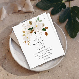 Casamento Floral Branco da Magnolia de Orçamento