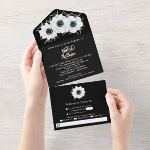 Casamento Floral Branco e Preto