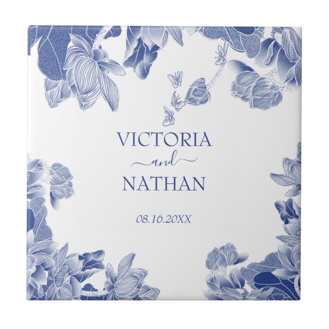 Casamento Floral Chic Chic - Chinoiserie Azul Eleg (Frente)