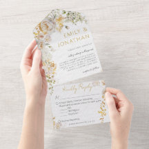 Casamento Floral Chic Elegante Tudo Em Um Convite